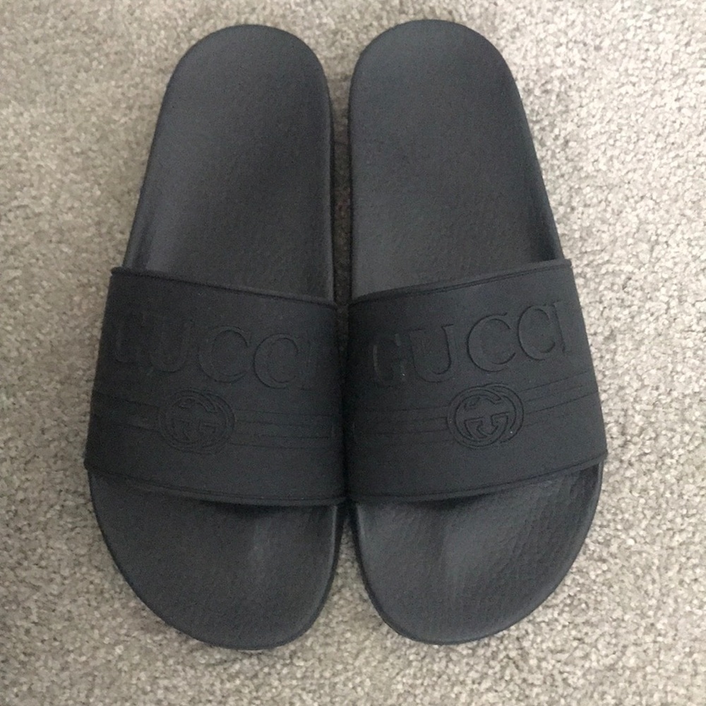 Auth, NEW Gucci SLIDES 10 men’s dust bag, box tags
